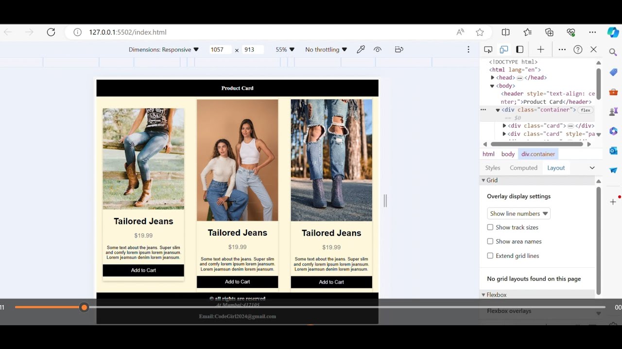 Fully Responsive Product Card HTML AND CSS ONLY #coding #programming ...