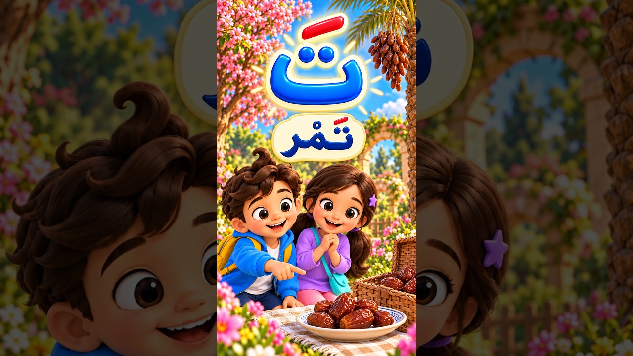 حرف التاء بالفتحة تَ 🌴 تَمْر | تعليم الحروف للأطفال | Alef Land , Learn Arabic
