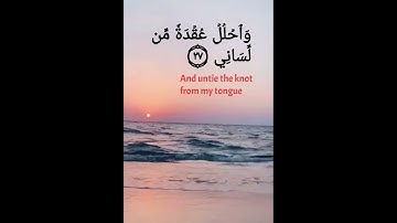 قَالَ رَبِّ ٱشۡرَحۡ لِي صَدۡرِي من سورة طه القارئ أحمد خضر