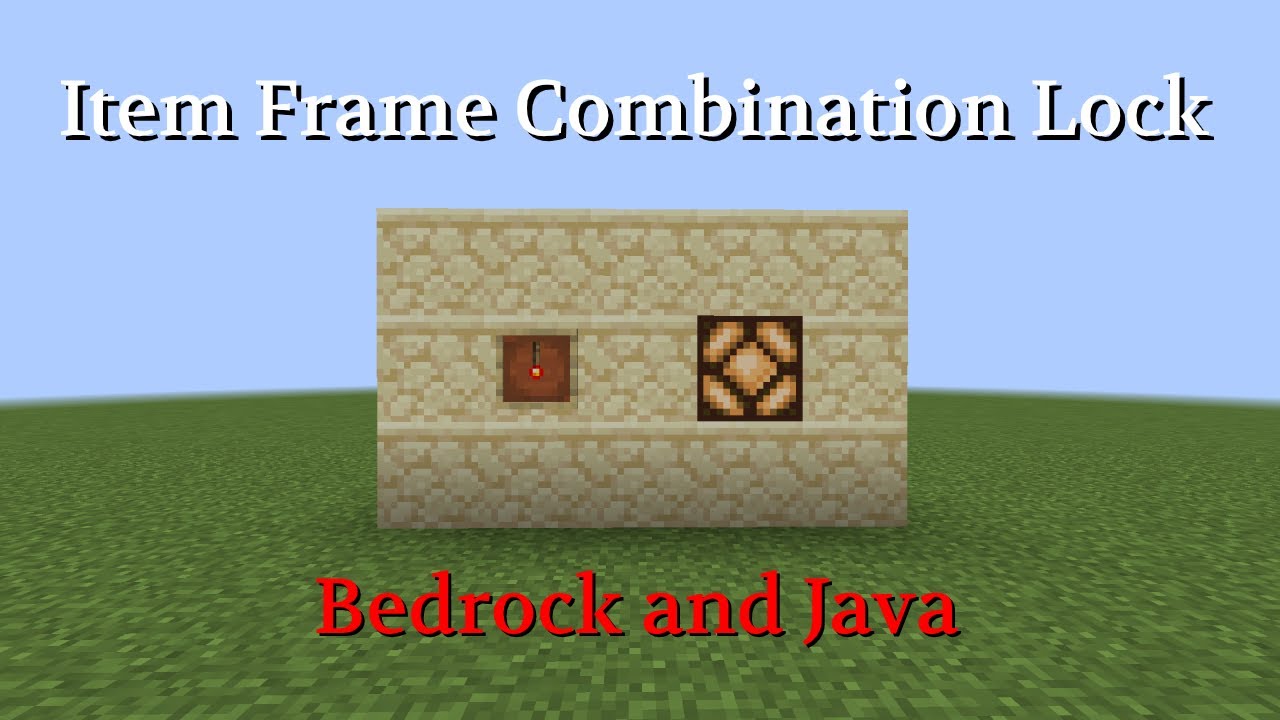 How To Make An Item Frame Combination Lock In Minecraft - Bedrock And Java  - Youtube