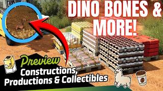 DINO BONES, CONSTRUCTABLES, PRODUCTIONS & MORE! - Beans & Alpacas - Farming Simulator 25