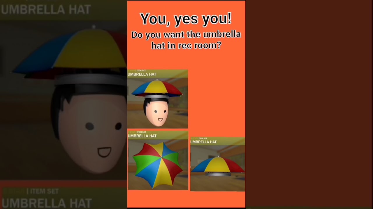 Umbrella Hat In Rec Room?? (Description) YouTube