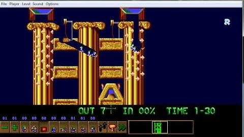 Lemmings Custom Level - Dig and explode at the same time