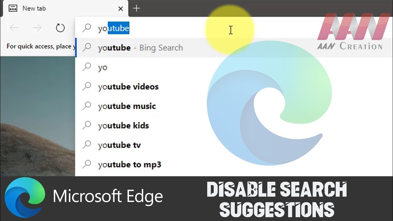 How To Disable Search Suggestions On Microsoft Edge YouTube