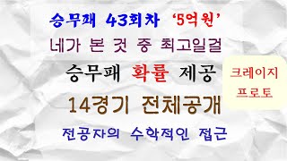 [모든 경기 공개함] 축구승무패 43회차 분석 전공자의 14경기 분석[확률적 분] 승무패분석 축구승무패
