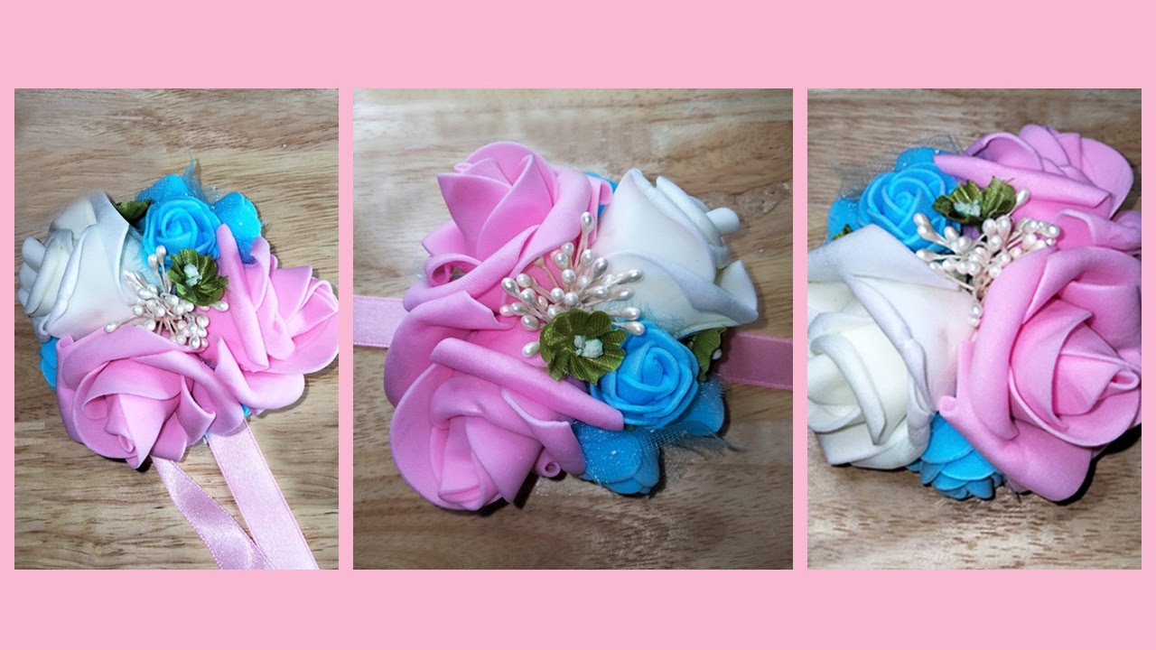  Wrist Corsages for Weddings, Foam Rose Wrist Corsage