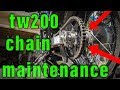 How To Clean, Lube, Check and Adjust the Drive Chain on a TW200