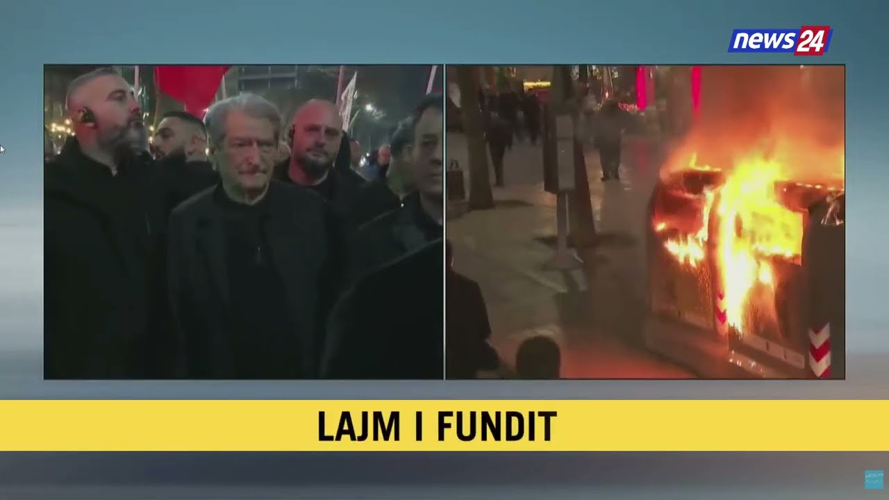 Tirana ne flake! Proteste, uje e molotov! Protestuesit shkaktojne kaus ne rruget e kryeqytetit