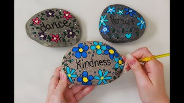 Kindness Word Painted Rocks | Step-by-Step Tutorial