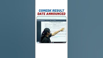 COMEDK 2025 Results Date Announced 🔥 #comedk #comedk2025 #result