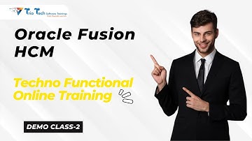 Oracle Fusion HCM Techno Functional Online Training | Demo Class -2| 26th April 2023 | TrioTech