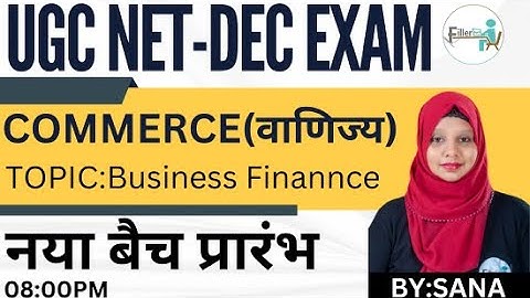 08:00 PM-UGC NET Commerce Class | UGC NET Dec 2023 | NET Commerce Free Class | NET Commerce Class