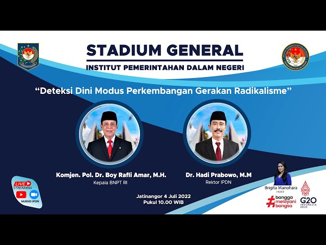 Stadium General 04 Juli 2022 Bersama Kepala BNPT RI Komjen. Pol. Dr. Boy Rafli Amar, M.H