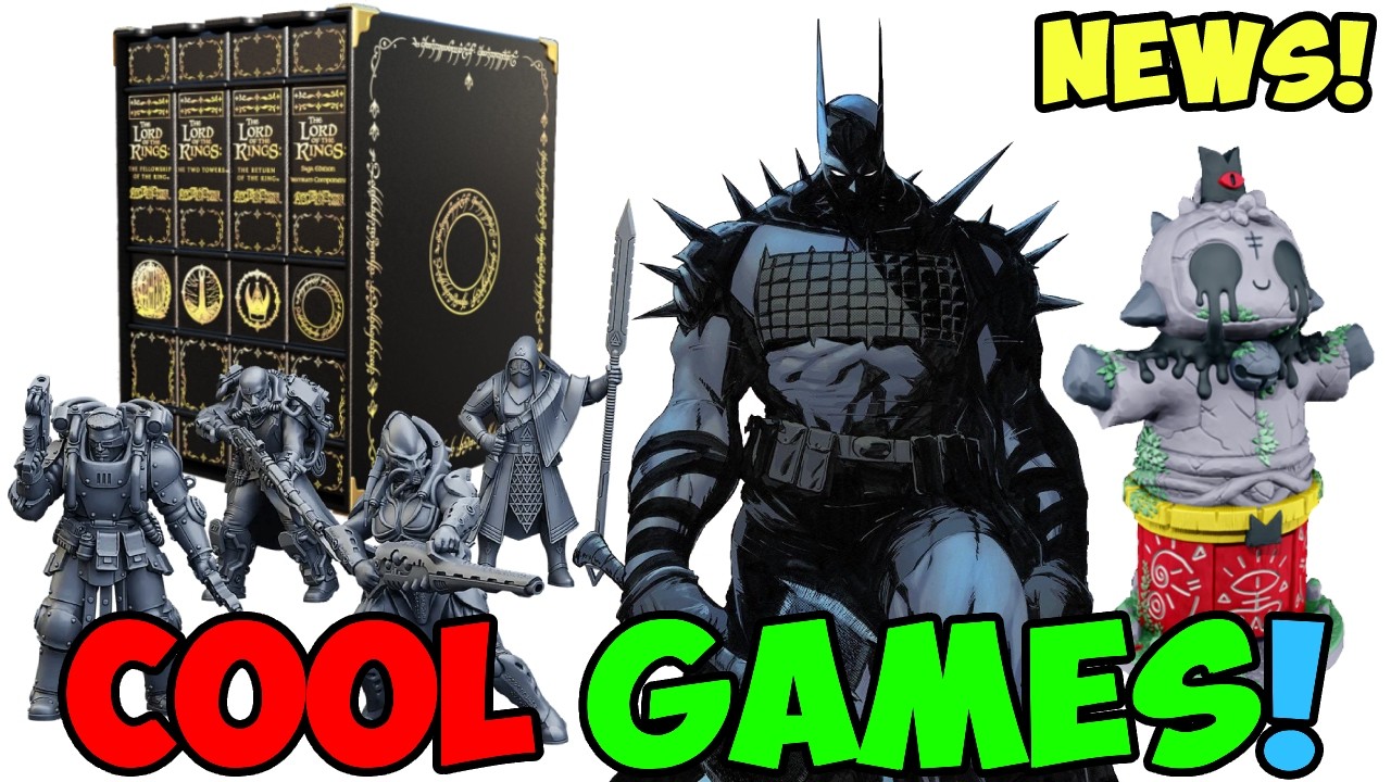 Awesome board games coming! LOTR, Batman, Area Control, Skirmish, and more!