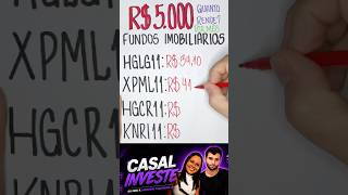 5 MIL REAIS investido em fundos imobiliários #shortsfeed #investimentolongoprazo #fundosimobiliarios