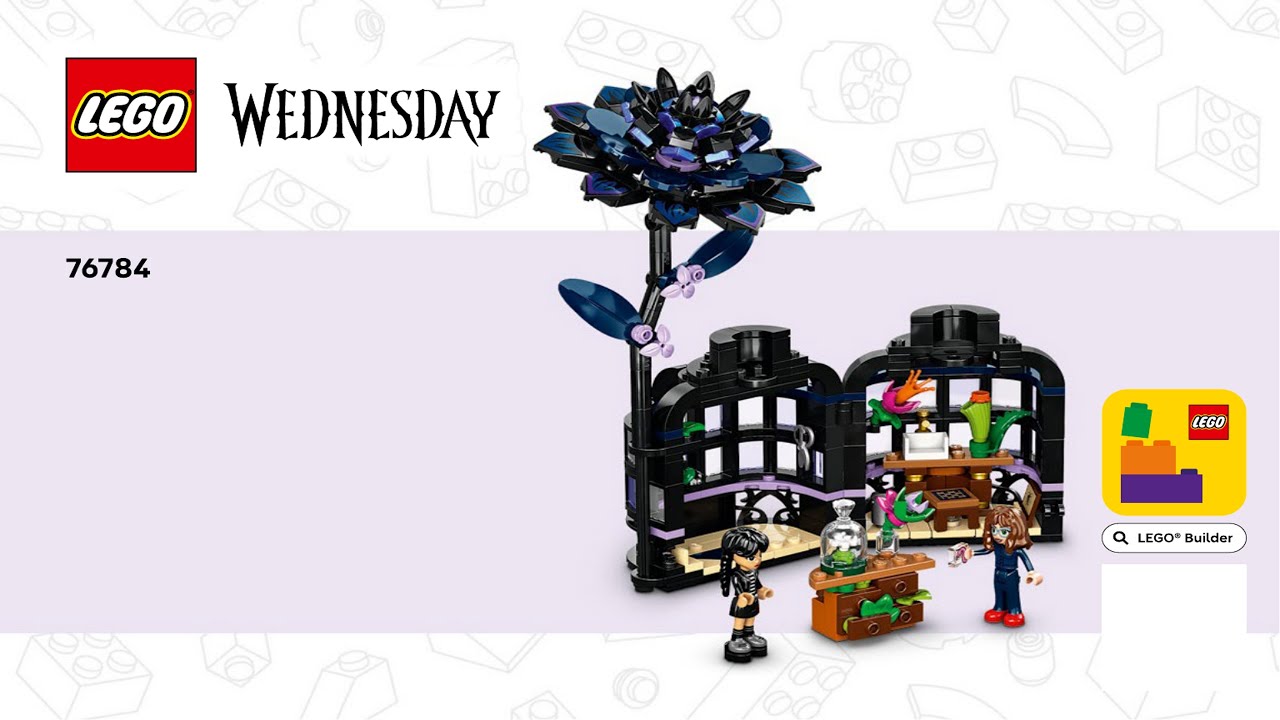 Wednesday - Black Dahlia Flower - Part Two - For Good LEGO instructions