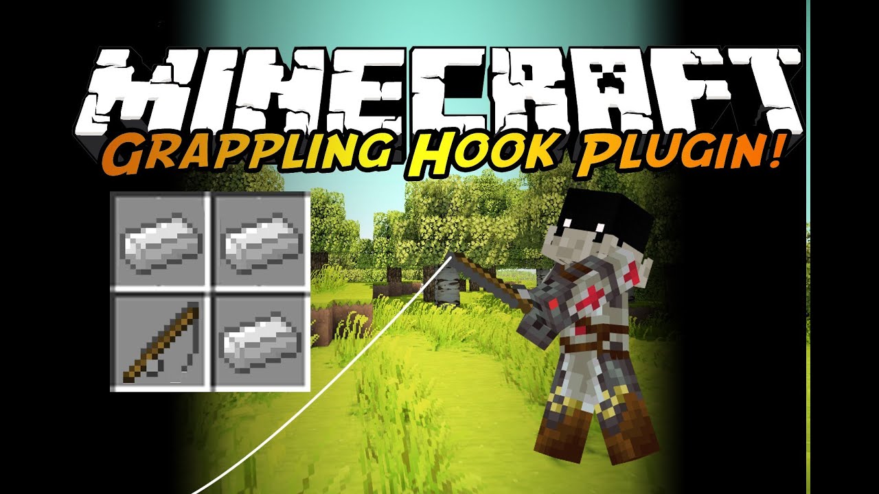 Minecraft: Fishing Rod Grappling Hook Plugin! 