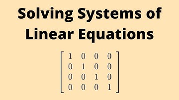 Solving Systems of Linear Equations Using Matrices