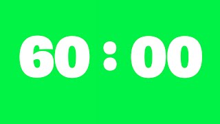 ⏱️ 60 Min Green Screen Timer | Ideal for Deep Focus
