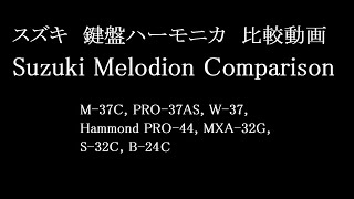 SUZUKI  MELODION  COMPARISON 　スズキ　鍵盤ハーモニカ　比較動画