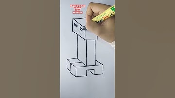 How to draw CREEPER minecraft#shorts#shortsfeed#shortsvideo#creeper#minecraft#like #subscribe#art