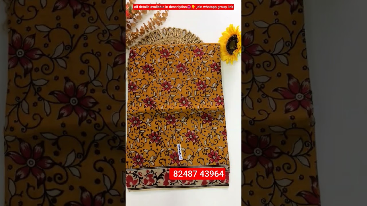 kalamkari cotton sarees🥻 |☎️8248743964I👇🌺all details available in description| #thenutex