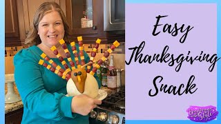 Easy Thanksgiving Snack for Kids ✨🦃 Turkey Fruit &amp; Cheese Kabobs