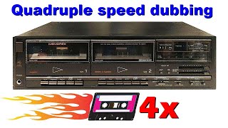 Cassette deck with QUADRUPLESPEED dubbing!  Realistic SCT85