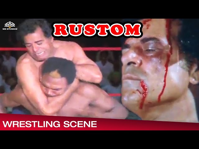 Dara Singh Wrestling Scene From Rustom रुस्तम 1982,Hindi Drama Movie class=