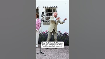 Thumbnail of King Carl Gustaf of Sweden showed off his best moves during a children’s choir concert