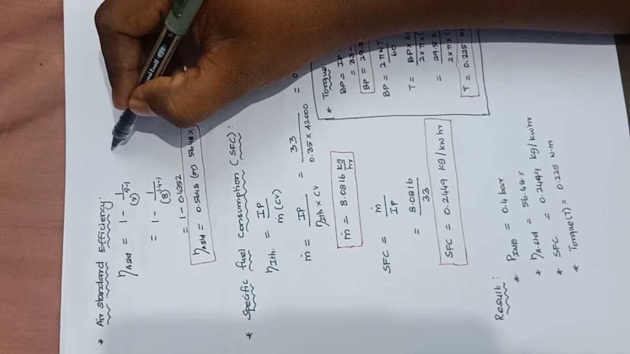 Problem on Performance test of IC Engine - YouTube