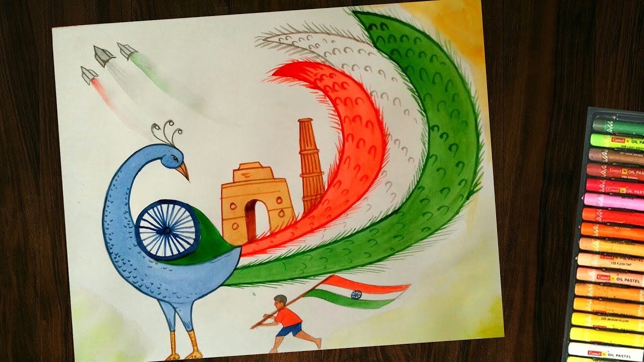 republic day drawing incredible india drawingindependence day  YouTube