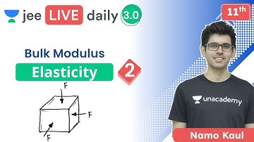 JEE: Elasticity L2 | Bulk Modulus | Unacademy JEE | IIT JEE Physics | Namo Kaul
