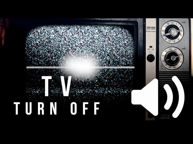 TV off Effect. Turn off the Sound. Turn on the TV. Sound off.