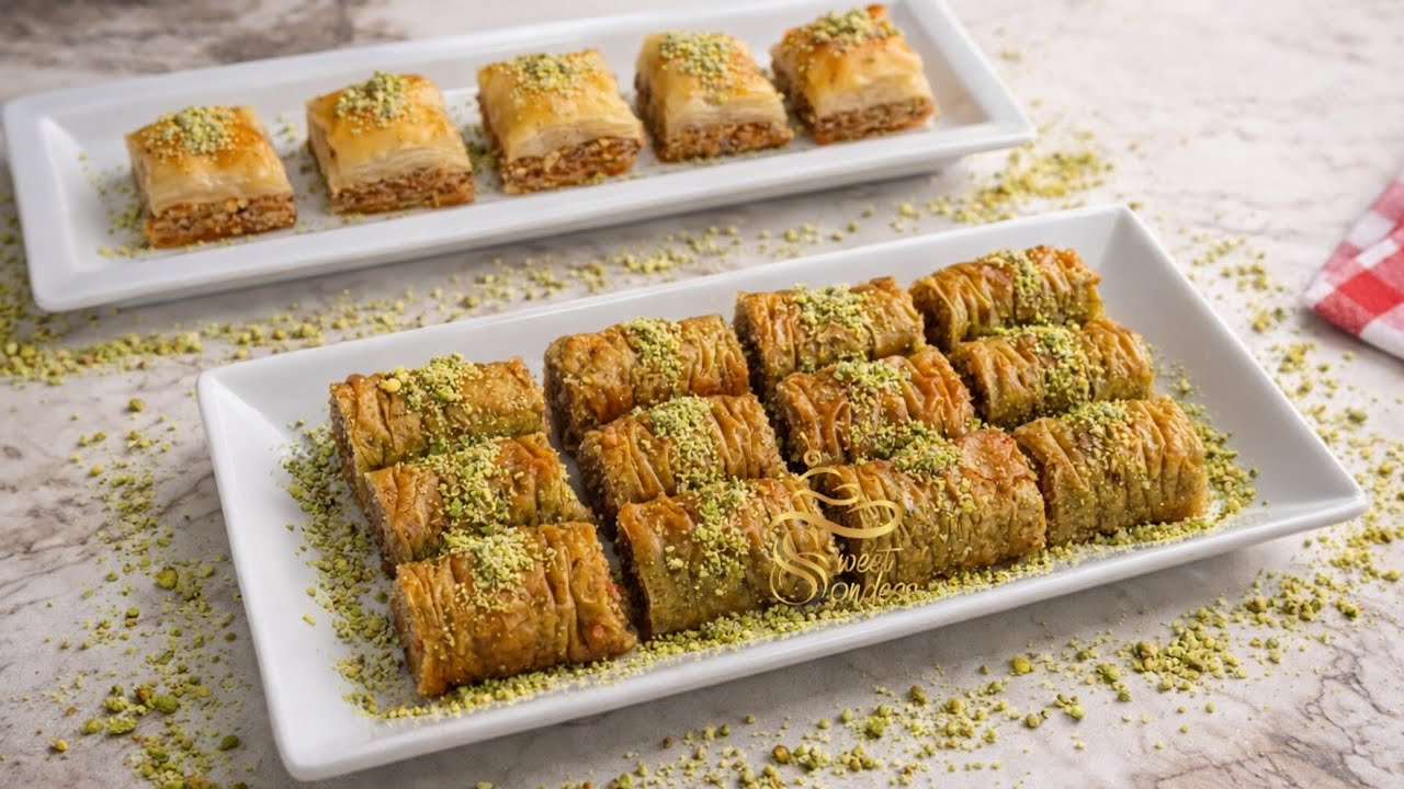 سر البقلاوة التركية المقرمشة مثل المحلات 😍 البقلاوة المبرومة والطبقات الذهبية مع كل الأسرار