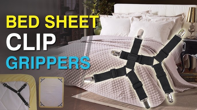 SunSunrise 4Pcs Bed Sheet Grippers High Hardness Convenient