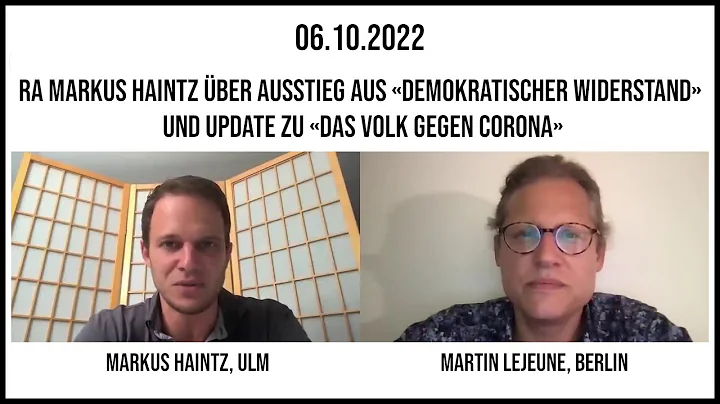 06.10.2022 Markus #Haintz: Ausstieg aus Demokratis...