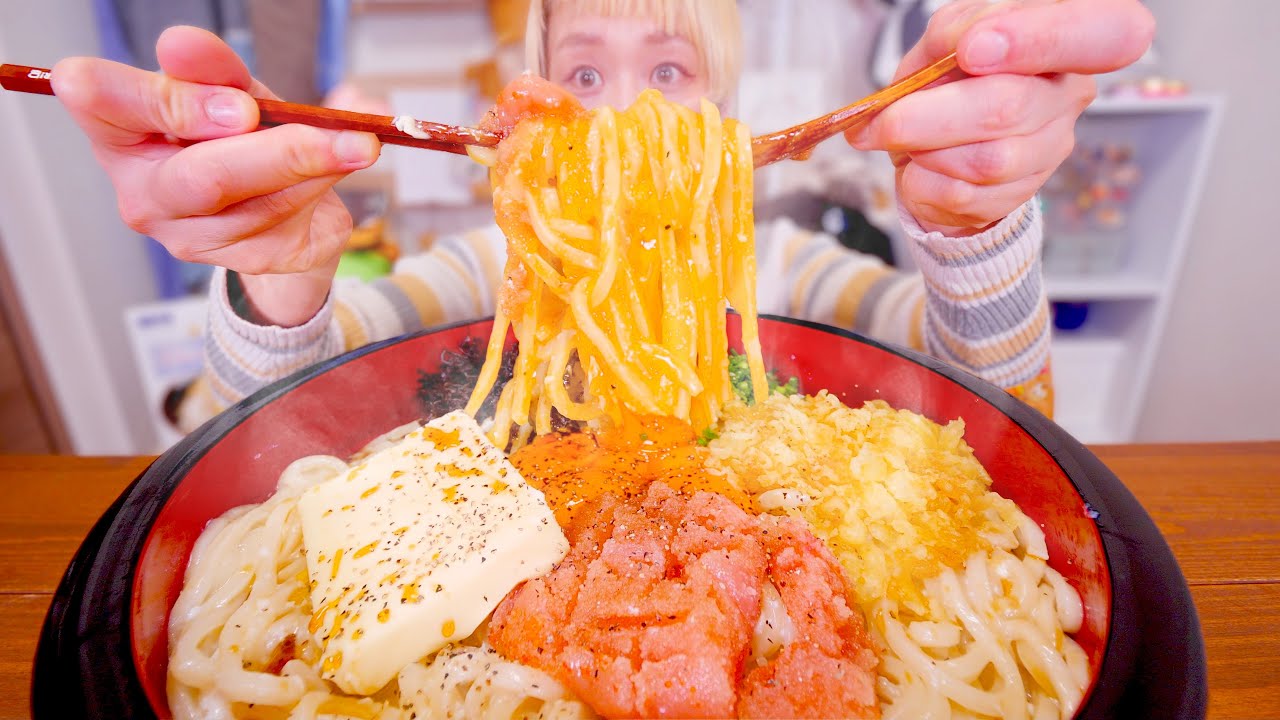 【大食い】12人前。バター沼。釜バターうどん食べたい。うどんバカ一代【モッパン】【MUKBANG】