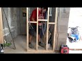 How to make a partition wall with door, how to build a stud wall.
