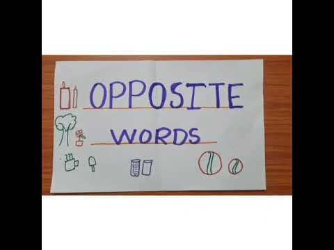 Opposite words for grade-1 - YouTube