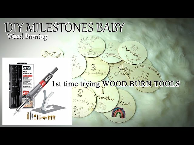 OZITO wood Burning by @bunningswarehouse , DIY MILESTONES BABY