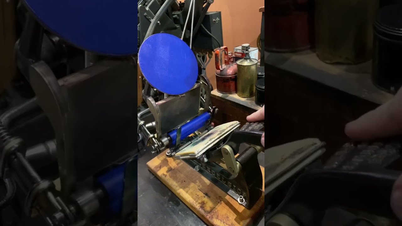 Letterpress printing souvenir prints for an event