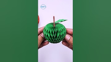 Whimsical 3D Paper Apple Craft🍎Easy DIY Tutorial for Kids & Beginners! #handmade #apple #papercraft