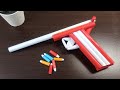 Paper gun with trigger that shoots paper bullet diy how to