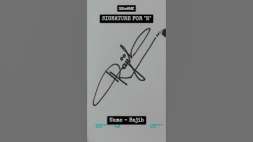 Signature for R | Rajib | SBtellME Calligraphy and Handwriting #shorts #signature #calligraphy