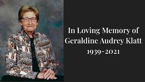 Geraldine Klatt Celebration of Life