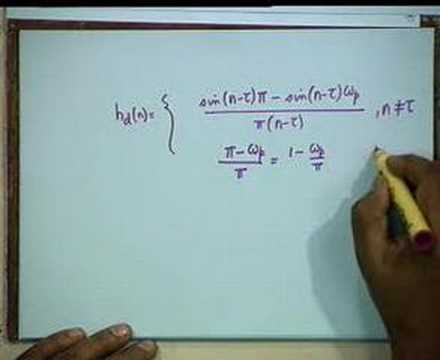 Lecture - 40 FIR Design by Windowing & Frequency Sampling