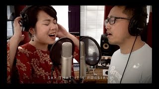 Video thumbnail of "Rewrite the Stars | The Greatest Showman (Cover by Melody Hwang & Timothy Chen) - With LYRICS"