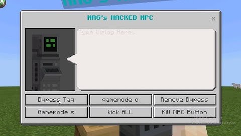 Toolbox Hacked NPC nbt tutorial.(SCRIPT IN DESCRIPTION!!)