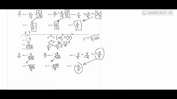 MATH 1130 Pre-Calculus Section 4.4 Trig functions of any Angle